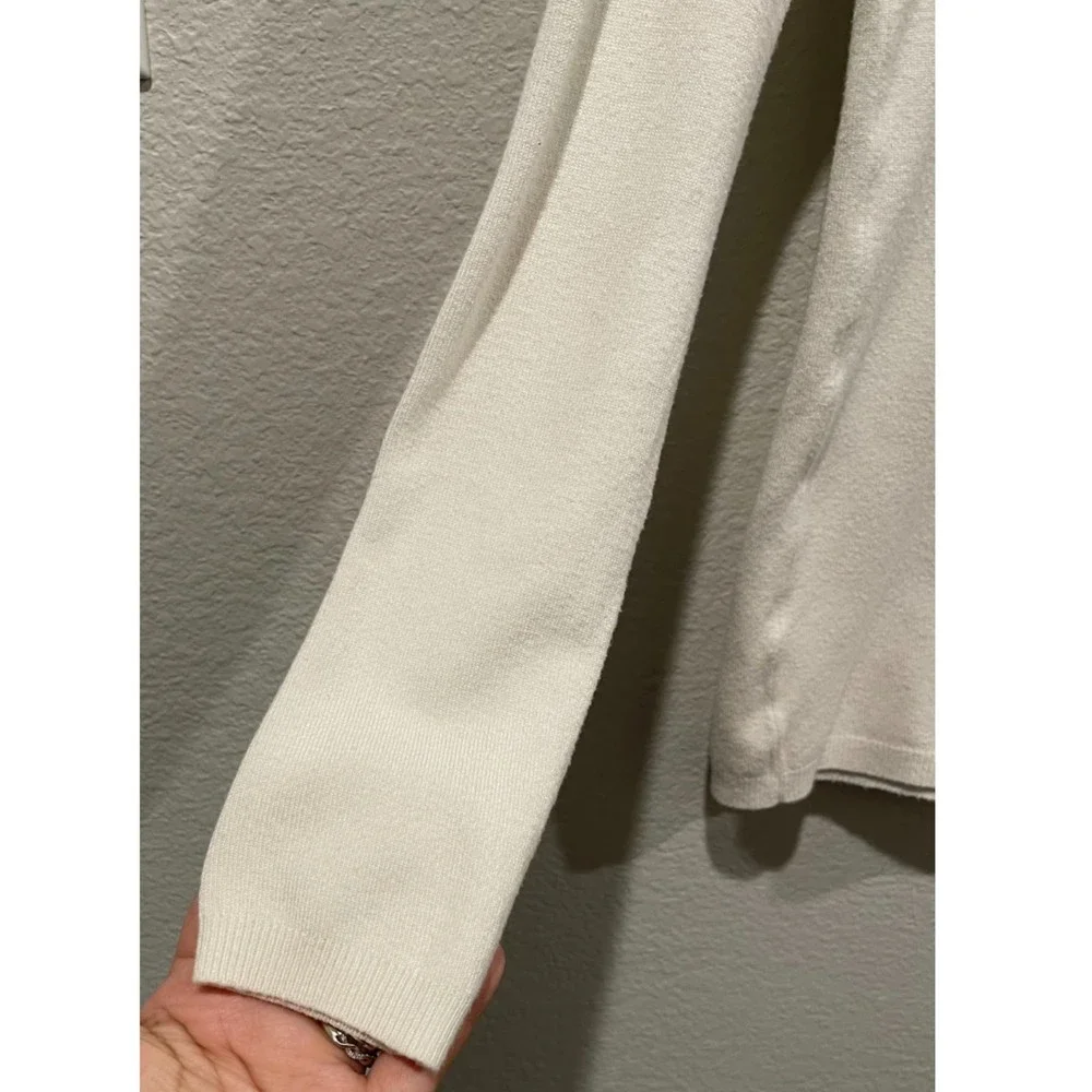 ZARA Antique White Long Sleeve Knit Sweatshirt - Picture 3 of 6